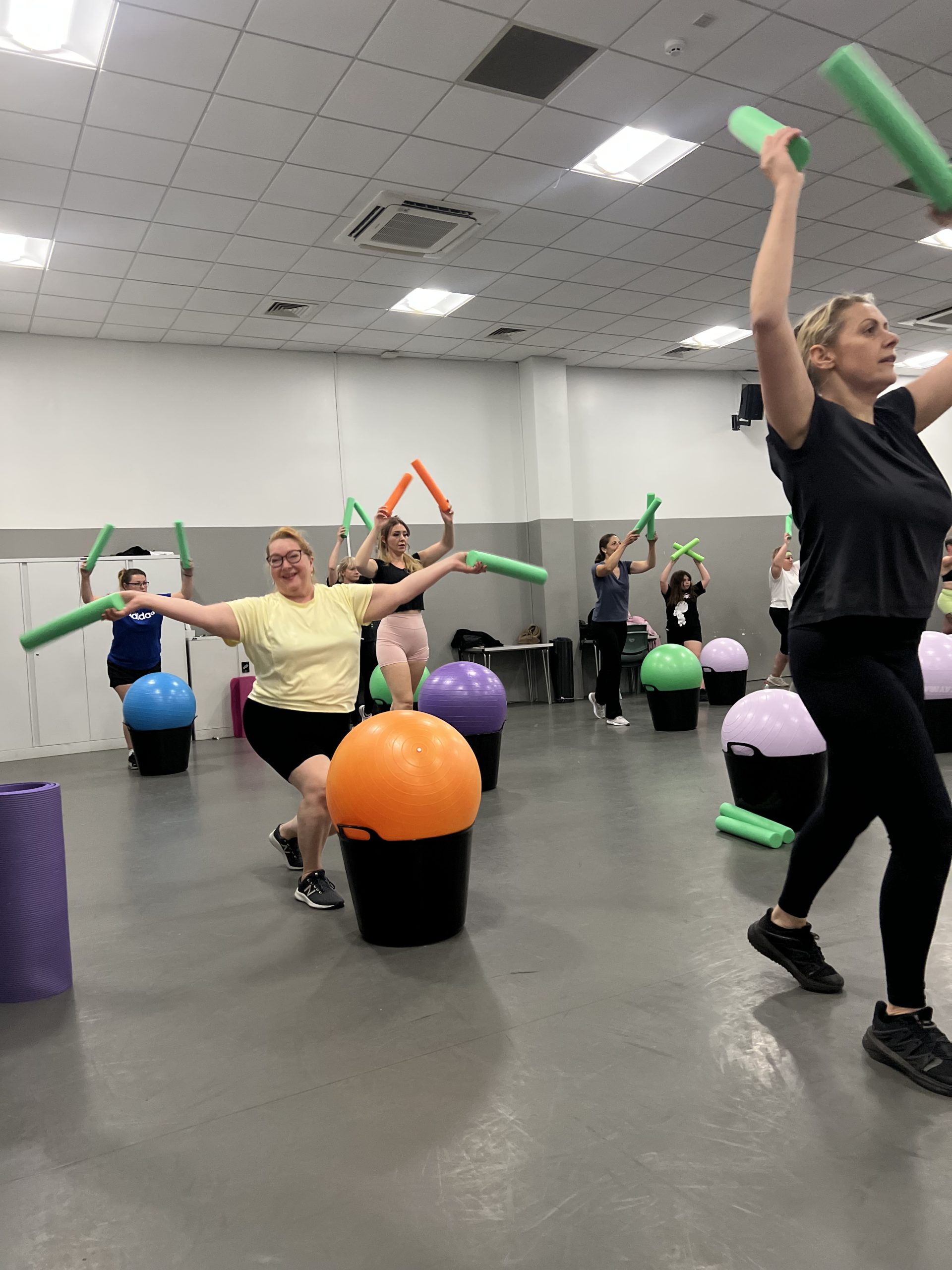 Cardio Drumming in the new venue